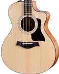 Taylor 112ce-S Grand Concert Acoustic Electric Guitar with Gig Bag Body Angled View